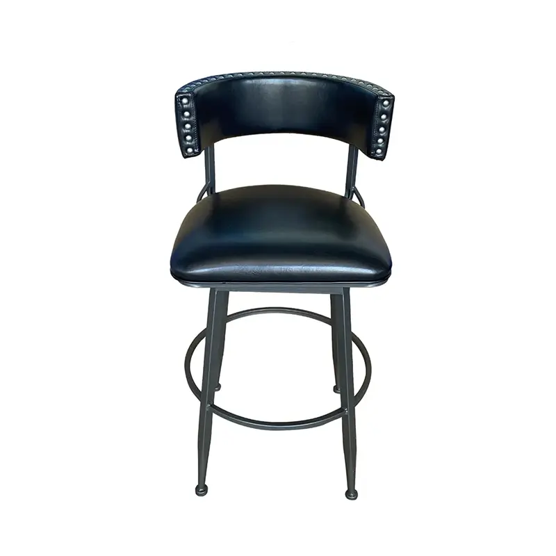 Modern Metal Bar Stool upholstered Le...