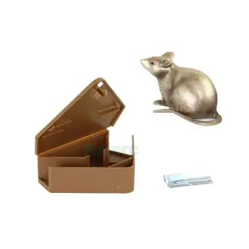 Mini Mouse Trap Box Housing - 13.4x9.5x3.2cm Lightweight Rat Bait Station For Indoor Pest Control